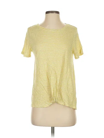 Pre-owned Tahari Short Sleeve T-shirt In Yellow