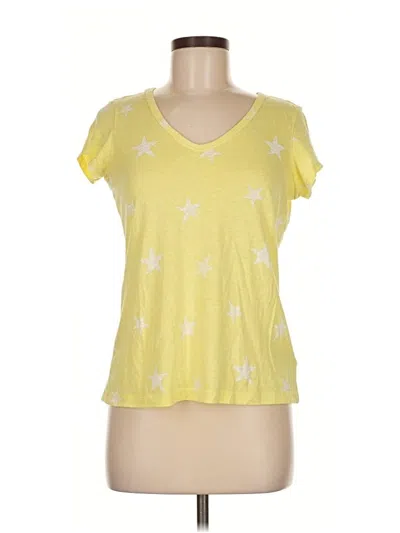 Pre-owned Tahari Short Sleeve T-shirt In Yellow