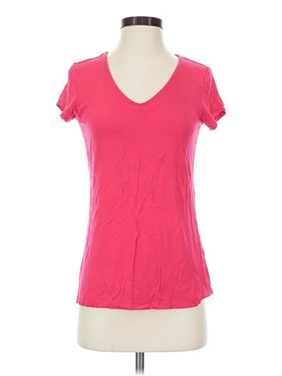 Pre-owned Tahari Short Sleeve Top Pink Sweetheart Neckline Tops
