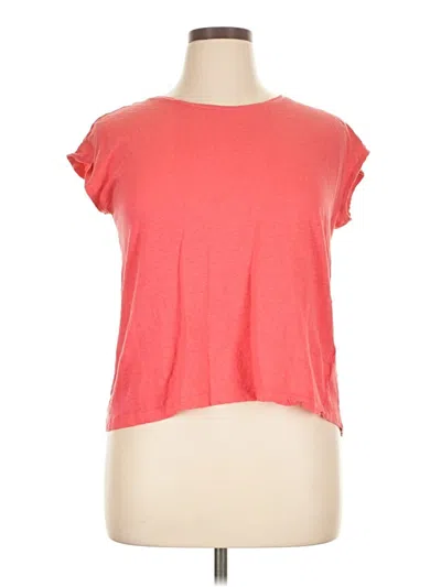Pre-owned Tahari Short Sleeve Top Red Boatneck Tops