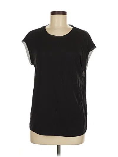 Pre-owned Tahari Short Sleeve T-shirt In Black