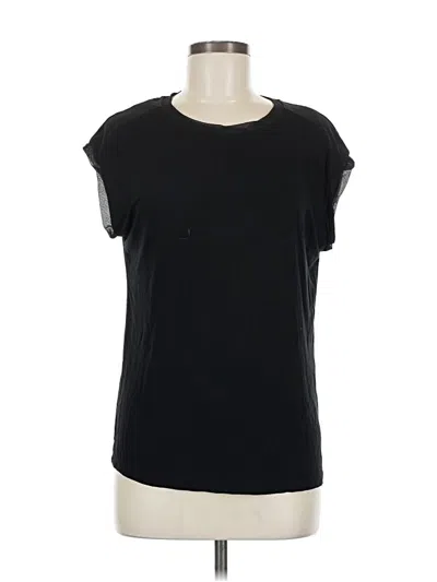 Pre-owned Tahari Short Sleeve T-shirt In Black