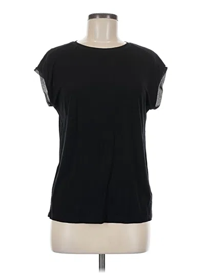 Pre-owned Tahari Short Sleeve T-shirt In Black
