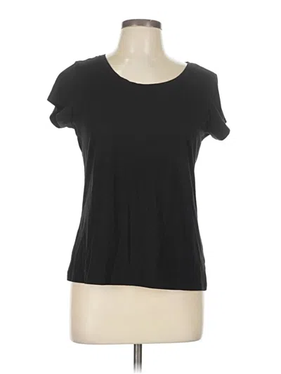 Pre-owned Tahari Short Sleeve T-shirt In Black