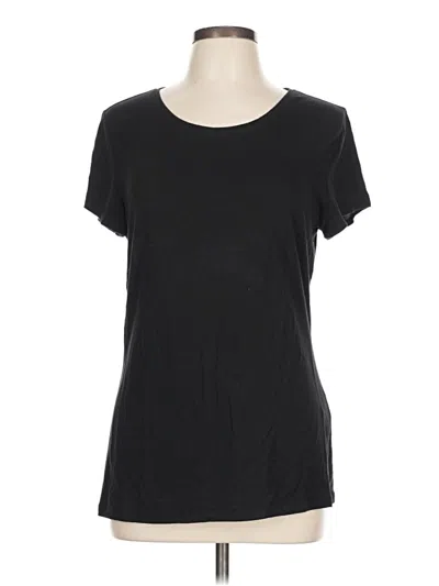 Pre-owned Tahari Short Sleeve T-shirt In Black