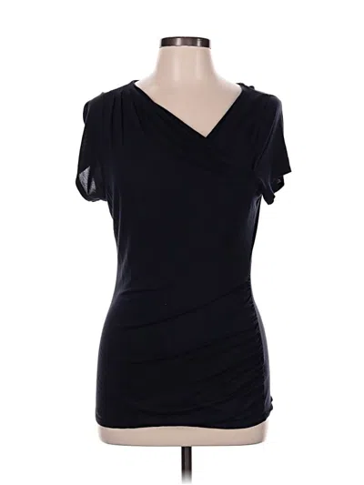 Pre-owned Tahari Short Sleeve T-shirt In Black