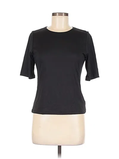 Pre-owned Tahari Short Sleeve T-shirt In Black