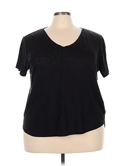 Pre-owned Tahari Short Sleeve T-shirt In Black