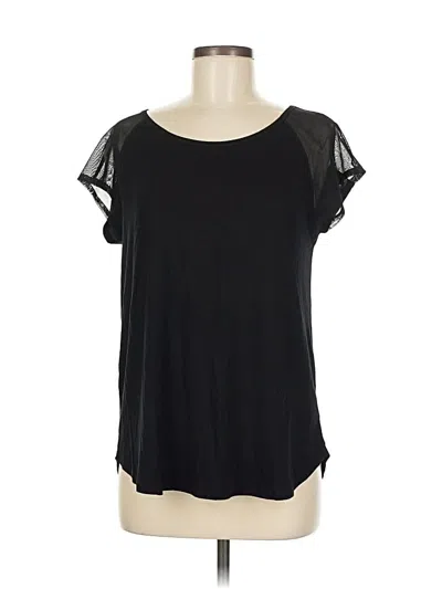 Pre-owned Tahari Short Sleeve T-shirt In Black