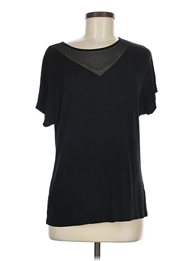 Pre-owned Tahari Short Sleeve T-shirt In Black