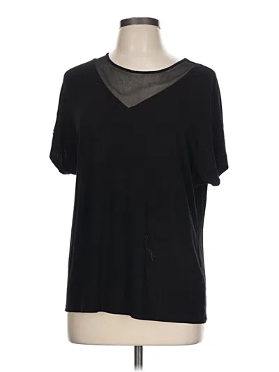 Pre-owned Tahari Short Sleeve T-shirt In Black