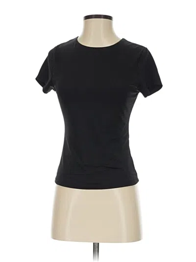 Pre-owned Tahari Short Sleeve T-shirt In Black
