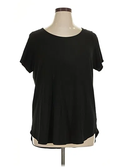 Pre-owned Tahari Short Sleeve T-shirt In Black