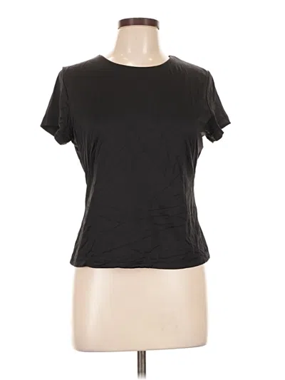 Pre-owned Tahari Short Sleeve T-shirt In Black