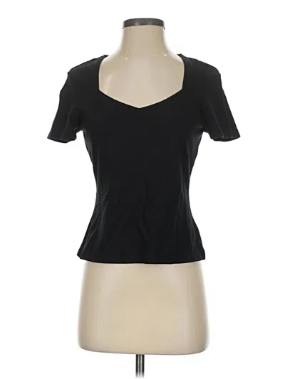 Pre-owned Tahari Short Sleeve T-shirt In Black