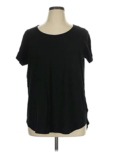 Pre-owned Tahari Short Sleeve T-shirt In Black