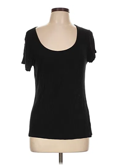 Pre-owned Tahari Short Sleeve T-shirt In Black