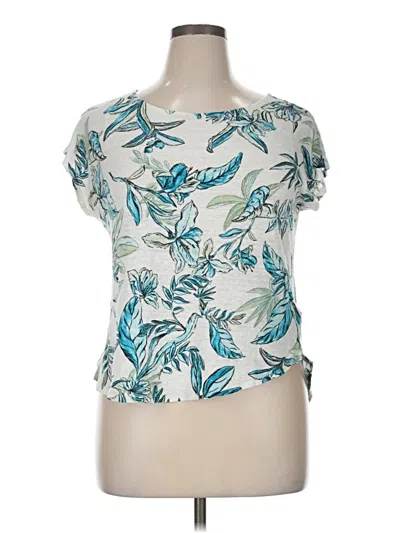 Pre-owned Tahari Short Sleeve T-shirt In Blue