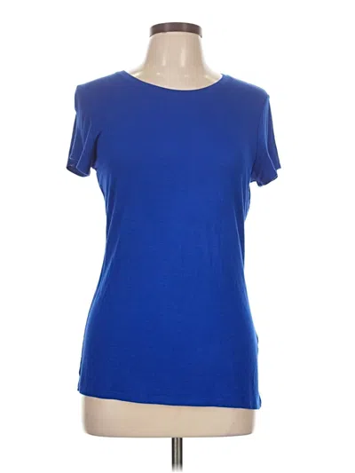 Pre-owned Tahari Short Sleeve T-shirt In Blue