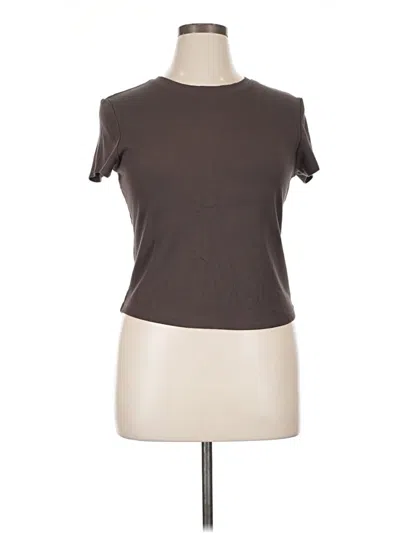 Pre-owned Tahari Short Sleeve T-shirt In Brown