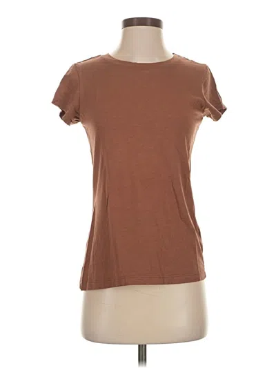 Pre-owned Tahari Short Sleeve T-shirt In Brown