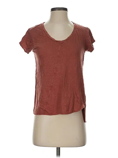 Pre-owned Tahari Short Sleeve T-shirt In Brown