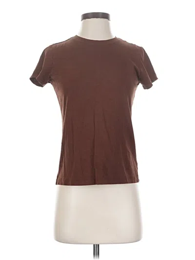 Pre-owned Tahari Short Sleeve T-shirt In Brown