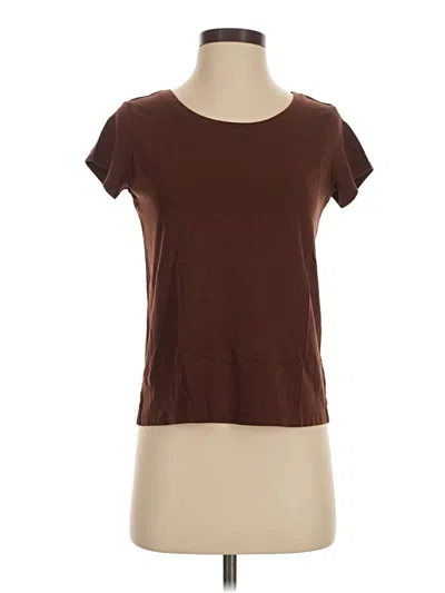 Pre-owned Tahari Short Sleeve T-shirt In Brown