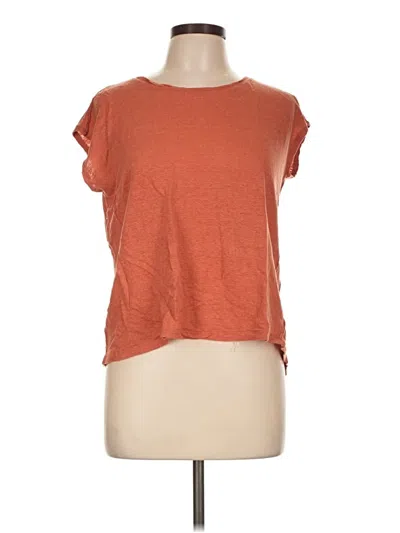 Pre-owned Tahari Short Sleeve T-shirt In Brown