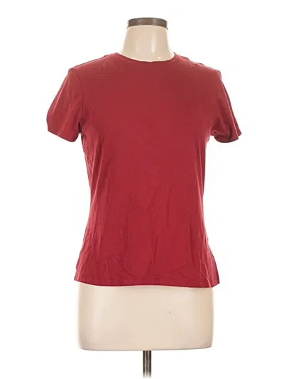 Pre-owned Tahari Short Sleeve T-shirt In Burgundy