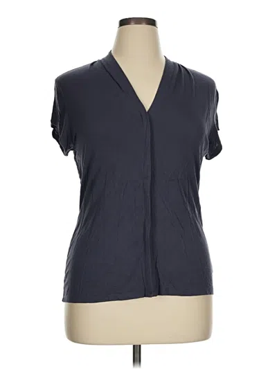 Pre-owned Tahari Short Sleeve T-shirt In Gray