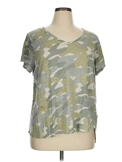 Pre-owned Tahari Short Sleeve T-shirt In Green