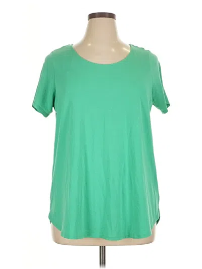 Pre-owned Tahari Short Sleeve T-shirt In Green