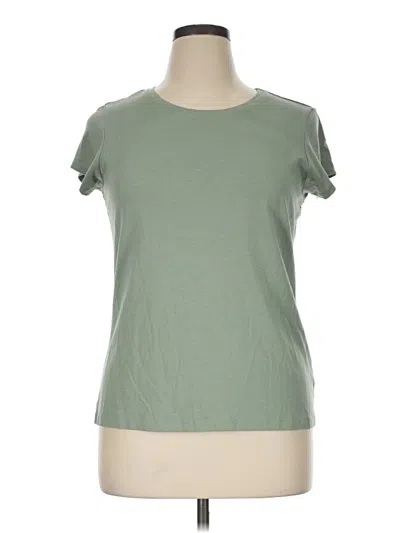 Pre-owned Tahari Short Sleeve T-shirt In Green