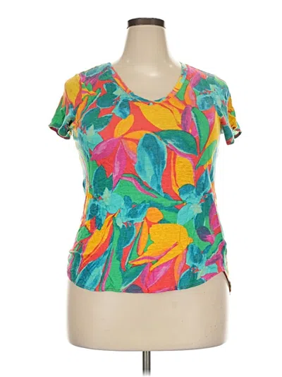 Pre-owned Tahari Short Sleeve T-shirt In Green