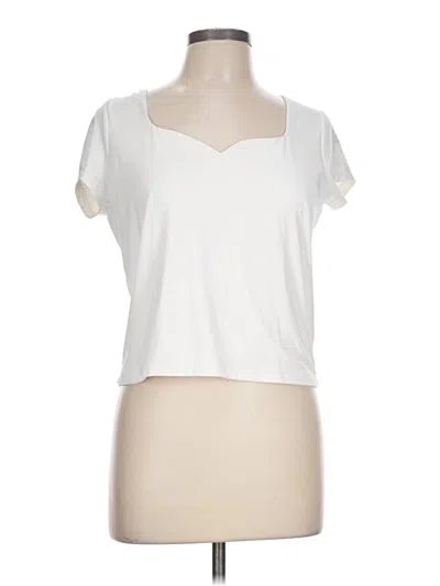 Pre-owned Tahari Short Sleeve T-shirt In Ivory