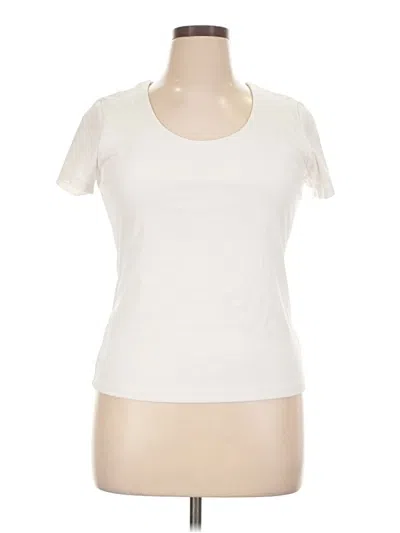 Pre-owned Tahari Short Sleeve T-shirt In Ivory