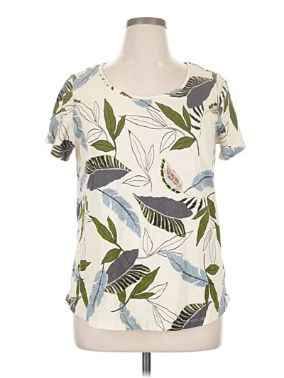 Pre-owned Tahari Short Sleeve T-shirt In Ivory
