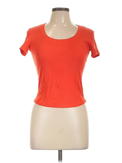 Pre-owned Tahari Short Sleeve T-shirt In Orange