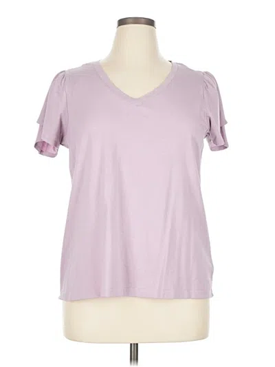 Pre-owned Tahari Short Sleeve T-shirt In Purple