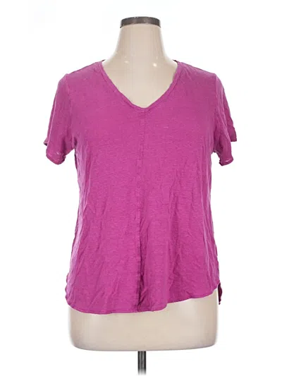 Pre-owned Tahari Short Sleeve T-shirt In Purple