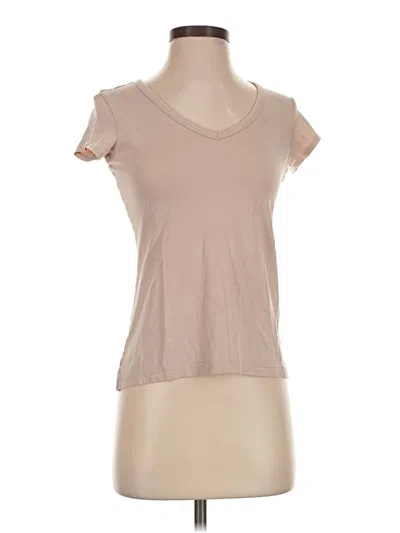 Pre-owned Tahari Short Sleeve T-shirt In Tan
