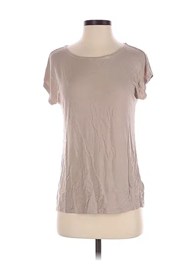 Pre-owned Tahari Short Sleeve T-shirt In Tan