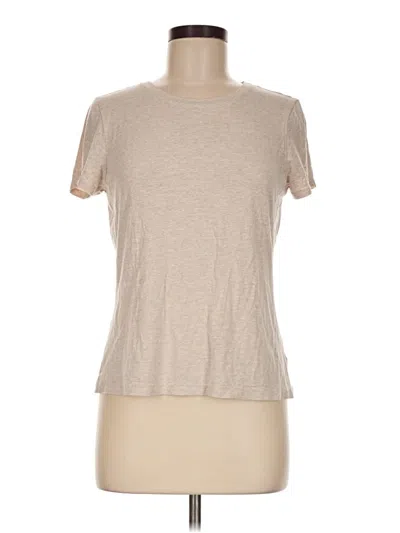 Pre-owned Tahari Short Sleeve T-shirt In Tan