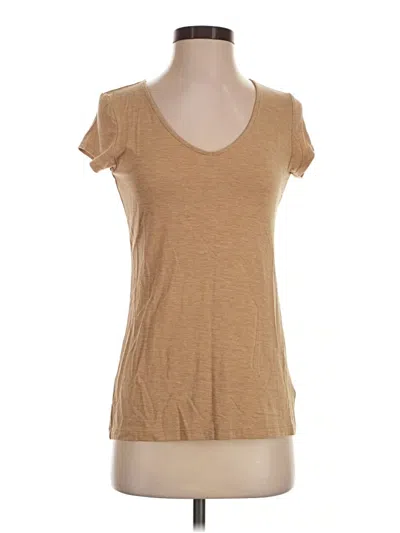 Pre-owned Tahari Short Sleeve T-shirt In Tan