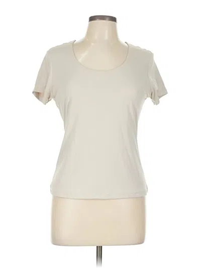 Pre-owned Tahari Short Sleeve T-shirt In White