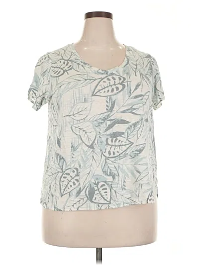 Pre-owned Tahari Short Sleeve T-shirt In White