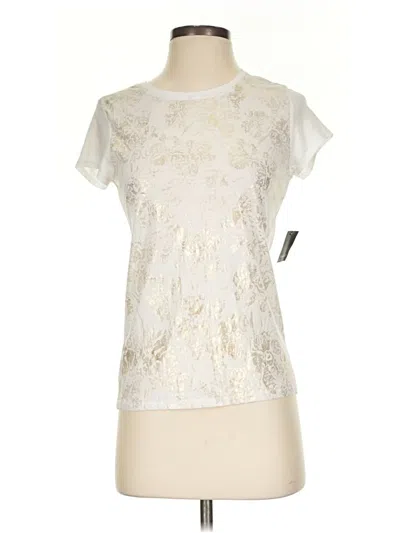 Tahari Short Sleeve T-shirt In White