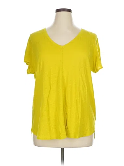 Pre-owned Tahari Short Sleeve T-shirt In Yellow