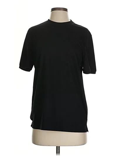 Pre-owned Tahari Short Sleeve Turtleneck In Black